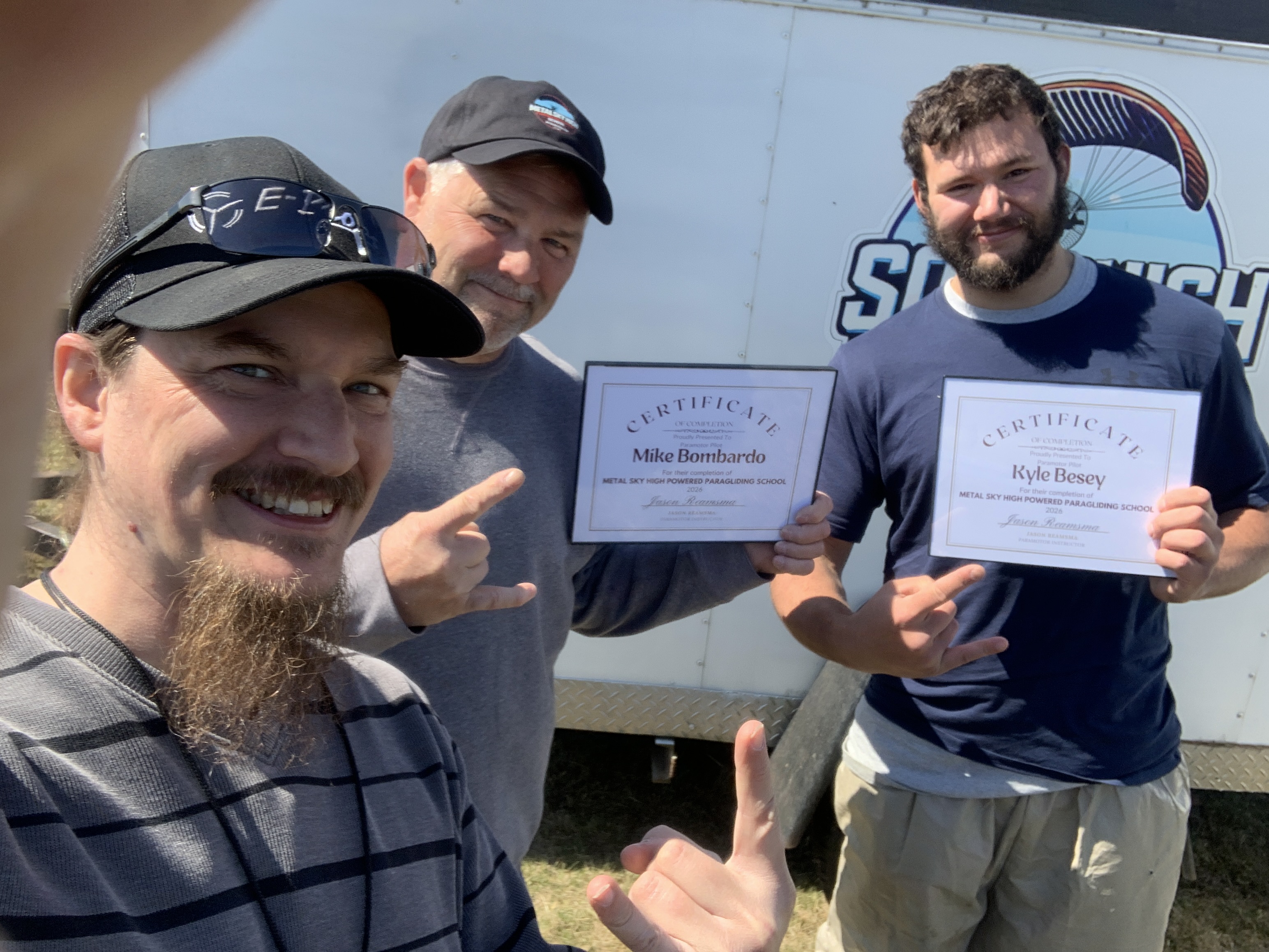 Metal Sky High student ready to become a paramotor pilot